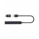 ICY BOX IB-HUB1439-LAN Juhtmega ühendatud USB 3.2 Gen 1 (3.1 Gen 1) Type-A Must