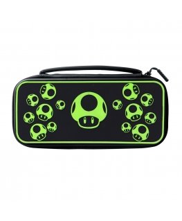 PDP 500-224-1UP kannettavan pelikonsolin suojakotelo Hardshell case -kotelo Nintendo musta, Vihreä