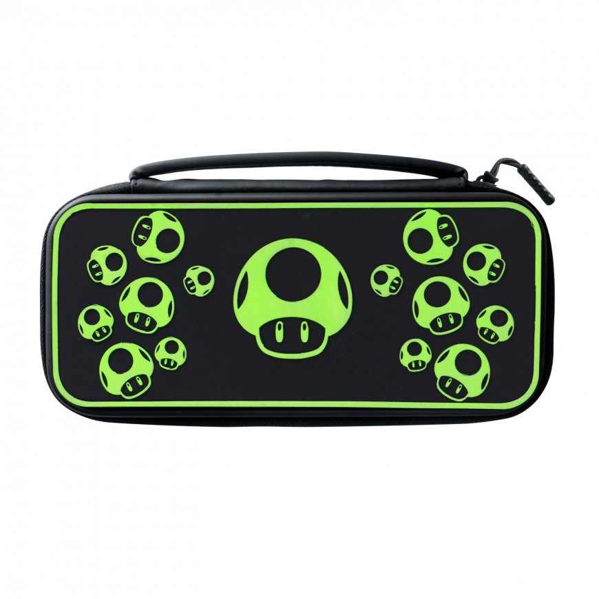 PDP 500-224-1UP kannettavan pelikonsolin suojakotelo Hardshell case -kotelo Nintendo musta, Vihreä