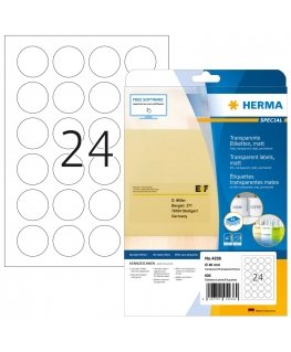 HERMA 4236 kleebisetikett Ring Püsifilter Läbipaistev 600 tk