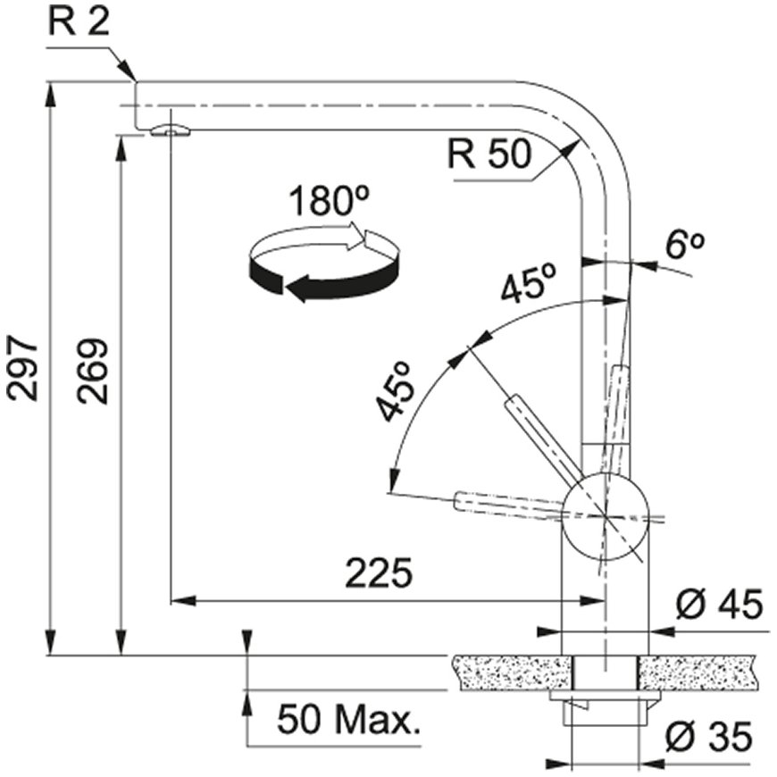 Franke Atlas Neo Melns – 2