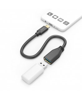 Hama 00201605 USB cable USB 3.2 Gen 1 (3.1 Gen 1) 0.15 m USB C USB A Black