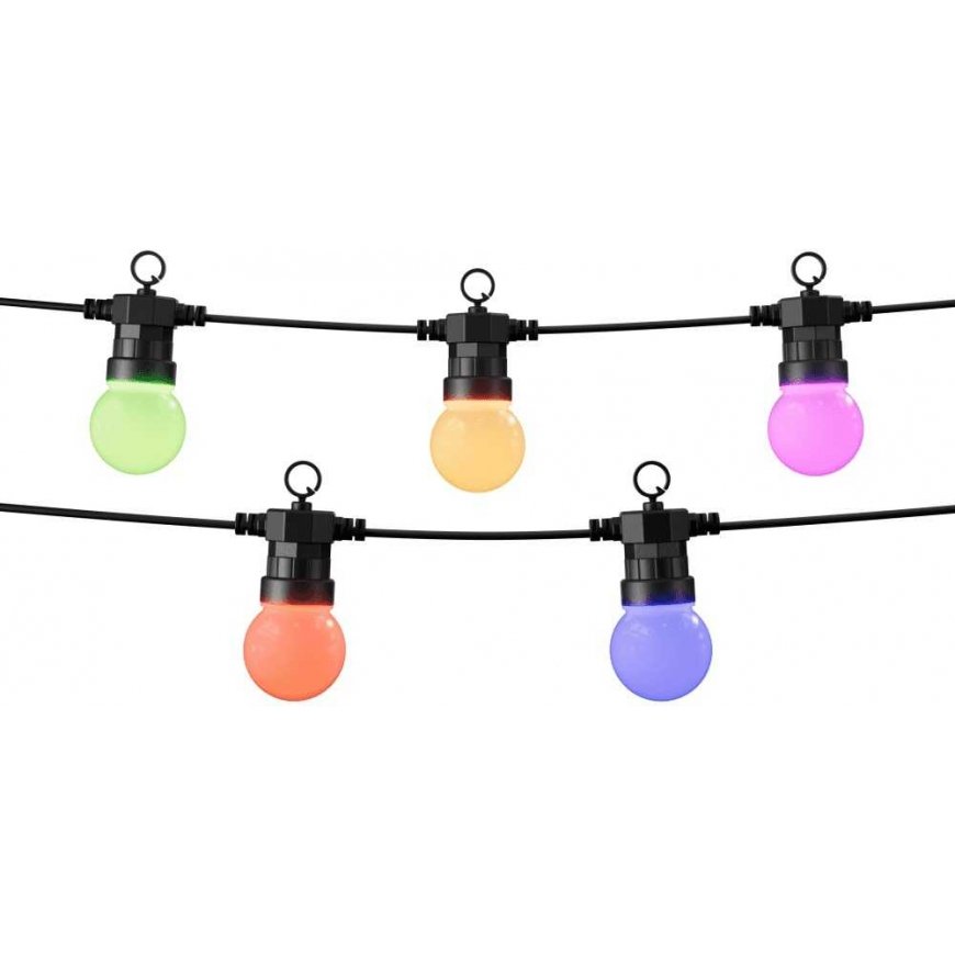 Woox Smart LED garland, colorful RGB + CCT, Wi-Fi, moisture-resistant IP65, 9m, with additional remote control