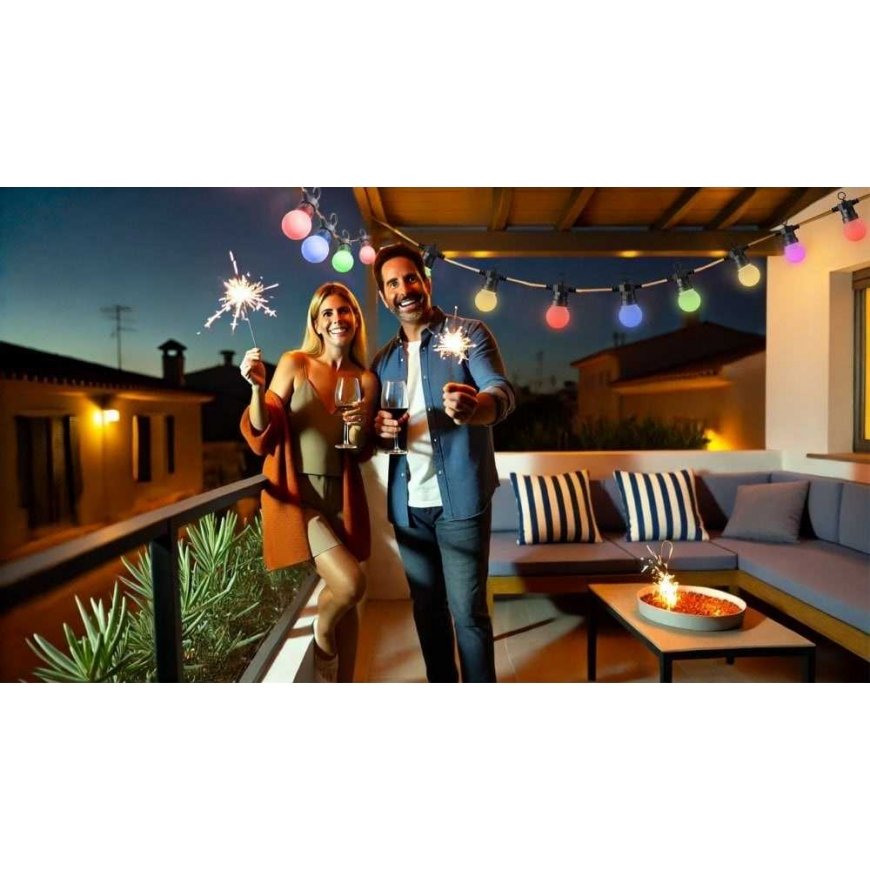 Woox Smart LED garland, colorful RGB + CCT, Wi-Fi, moisture-resistant IP65, 9m, with additional remote control – 3