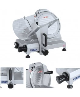 Royal Catering Elektrinė šaltų mėsos ir sūrio pjaustyklė su galąstuvu 150W sk. 250 mm