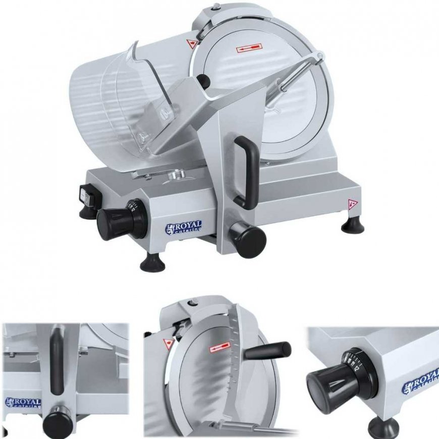 Royal Catering Electric cold meat and cheese slicer with sharpener 150W dia. 250 mm