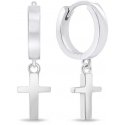 Brilio Silver Brilio Silver Silver hoop earrings Cross EA735W Brilio Silver Brilio Silver Silver hoop earrings Cross EA735W