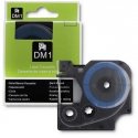 QOLTEC 50230 Kutisteputki DYMO D1/DM1 12mm x 1,5m Valkoinen Musta päällepainatus