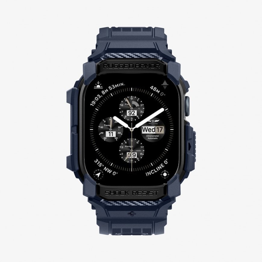 Spigen Rugged Armor Pro Kotelo + hihna Laivasto Termoplastinen polyuretaani (TPU)