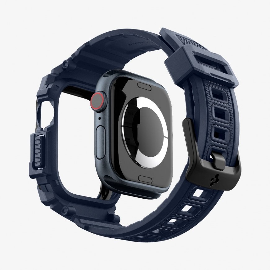 Spigen Rugged Armor Pro Apvalks + josta Navy (tumši zila) Termoplastiska poliuretāna (TPU) – 4