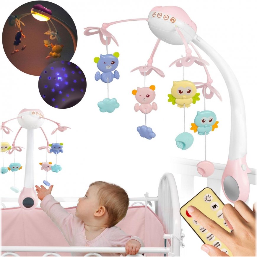 Ricokids Bed mobile with projector RK-813 pink – 2
