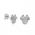 Again Jewelry Silver Minnie Mouse Earrings with Cubic Zirconia AJNS0039 Again Jewelry Silver Minnie Mouse Earrings with Cubic Zirconia AJNS0039