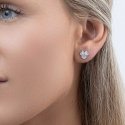 Again Jewelry Silver Minnie Mouse Earrings with Cubic Zirconia AJNS0039 Again Jewelry Silver Minnie Mouse Earrings with Cubic Zirconia AJNS0039