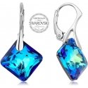 Levien Sparkling Earrings with Blue Princess Crystals Levien Sparkling Earrings with Blue Princess Crystals