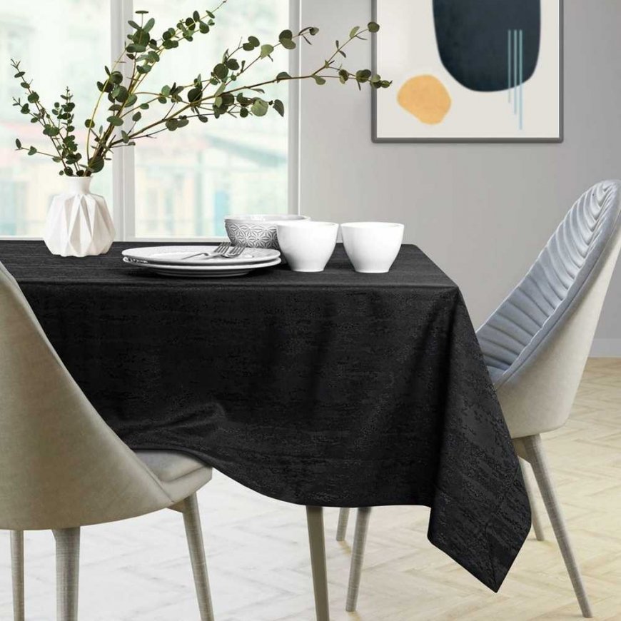 AmeliaHome Tablecloth AH VESTA HMD Black 60X60