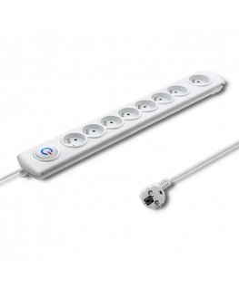 Qoltec 50293 сетевой фильтр Белый 8 розетка(и) 230 V 1,5 m