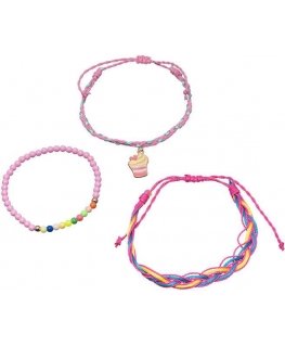 Troll Pink Cupcake Girls Bracelet Set (3 pcs.)