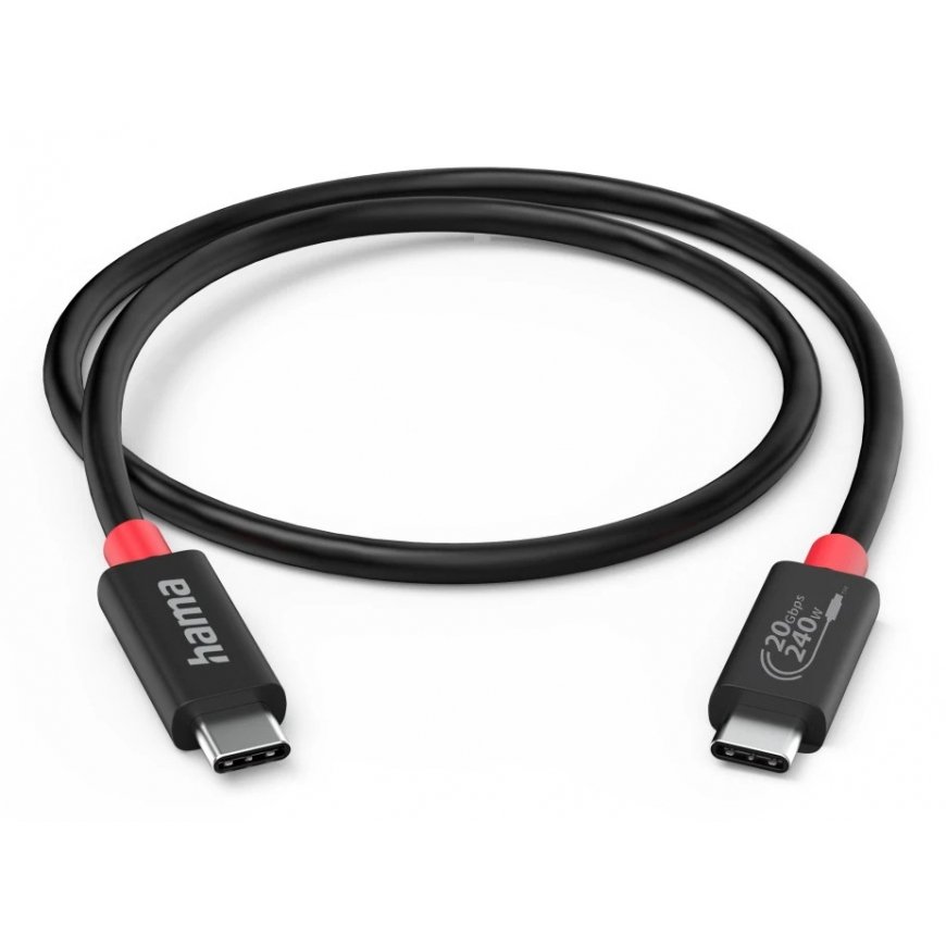 Hama 00200788 USB кабель 1 m USB C Черный