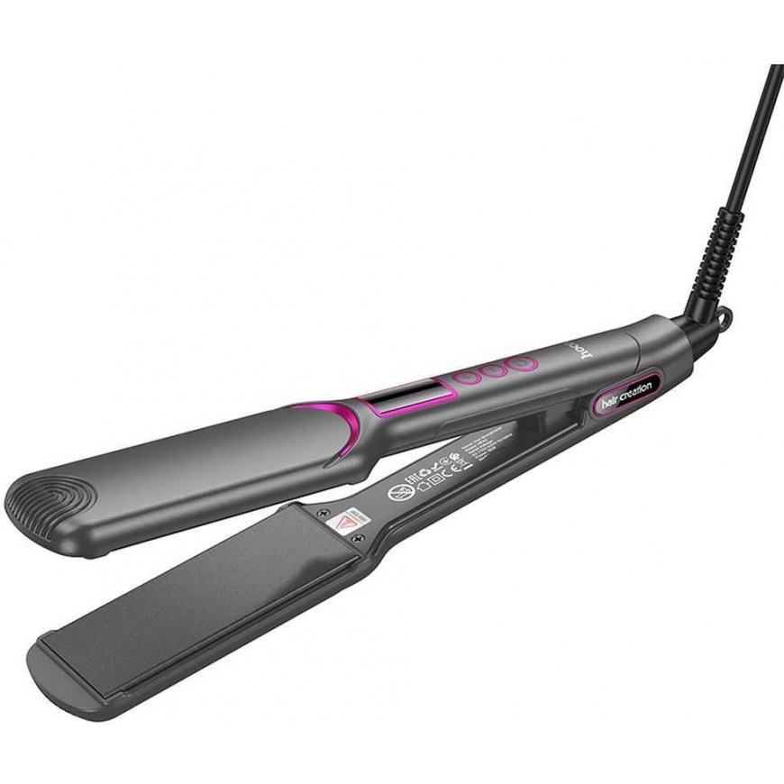 HOCO electric hair straightener with digital display HP42 gray