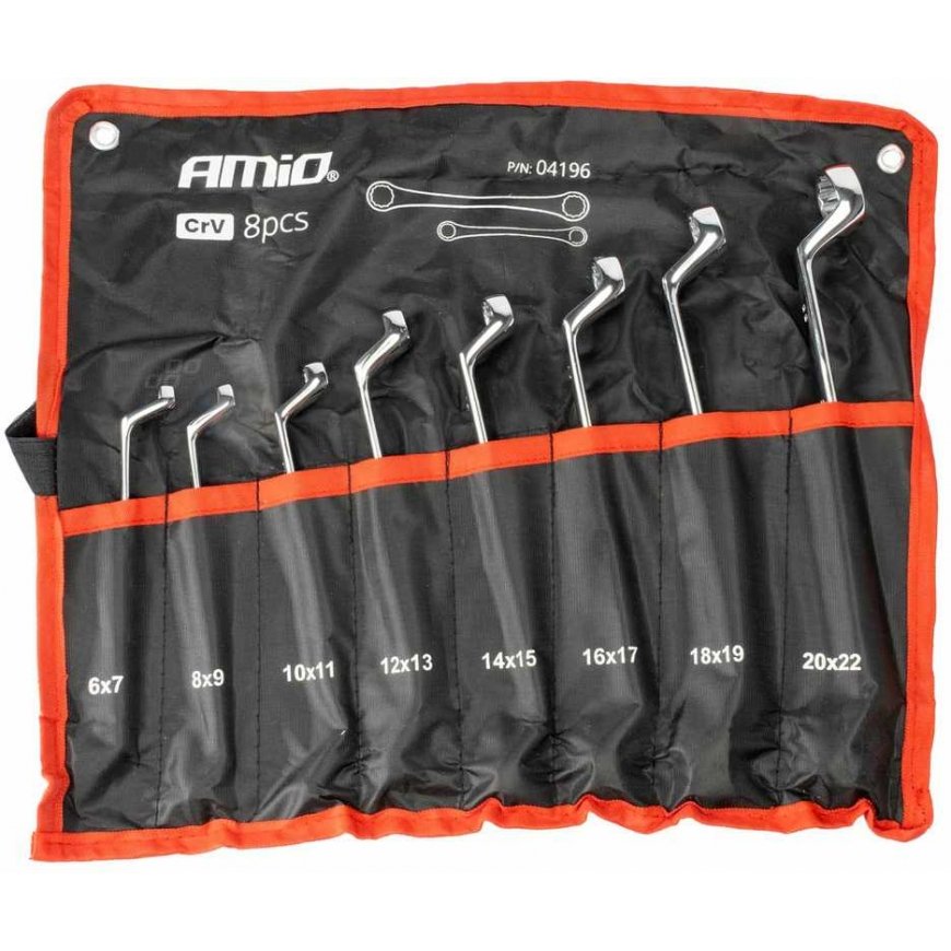 Amio Open-end wrench set 6-22 mm 8 pcs