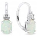 Brilio Silver Brilio Silver Silver earrings with zircons and synthetic opals EA374W