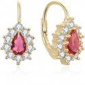 Bennett gold-plated earrings with red zircons AGUC3298R-GOLD Bennett gold-plated earrings with red zircons AGUC3298R-GOLD