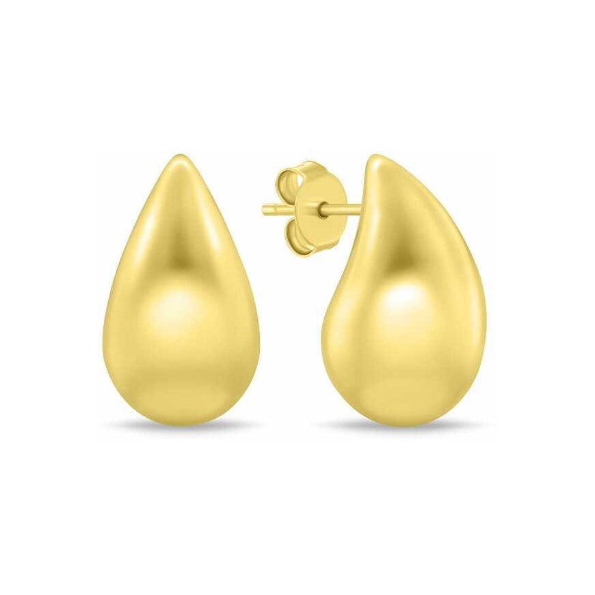 Brilio Silver Charming gold-plated earrings with teardrops EA1090Y
