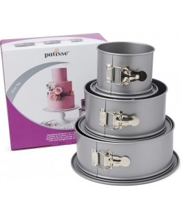 PATISSE Silver-TOP Cake Mold Set for 3 Tier Cake
