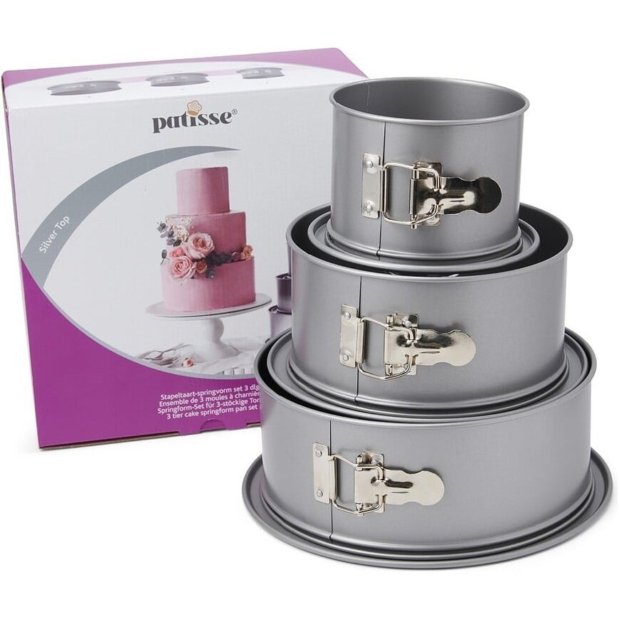 PATISSE Silver-TOP Cake Mold Set for 3 Tier Cake
