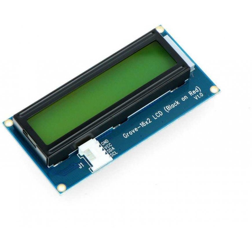 Seeed Studio Grove, 2x16 character LCD display with backlight (black on red)