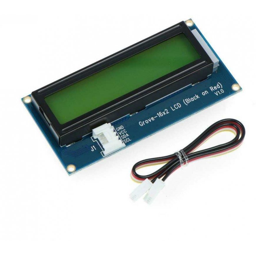 Seeed Studio Grove, 2x16 character LCD display with backlight (black on red) – 2