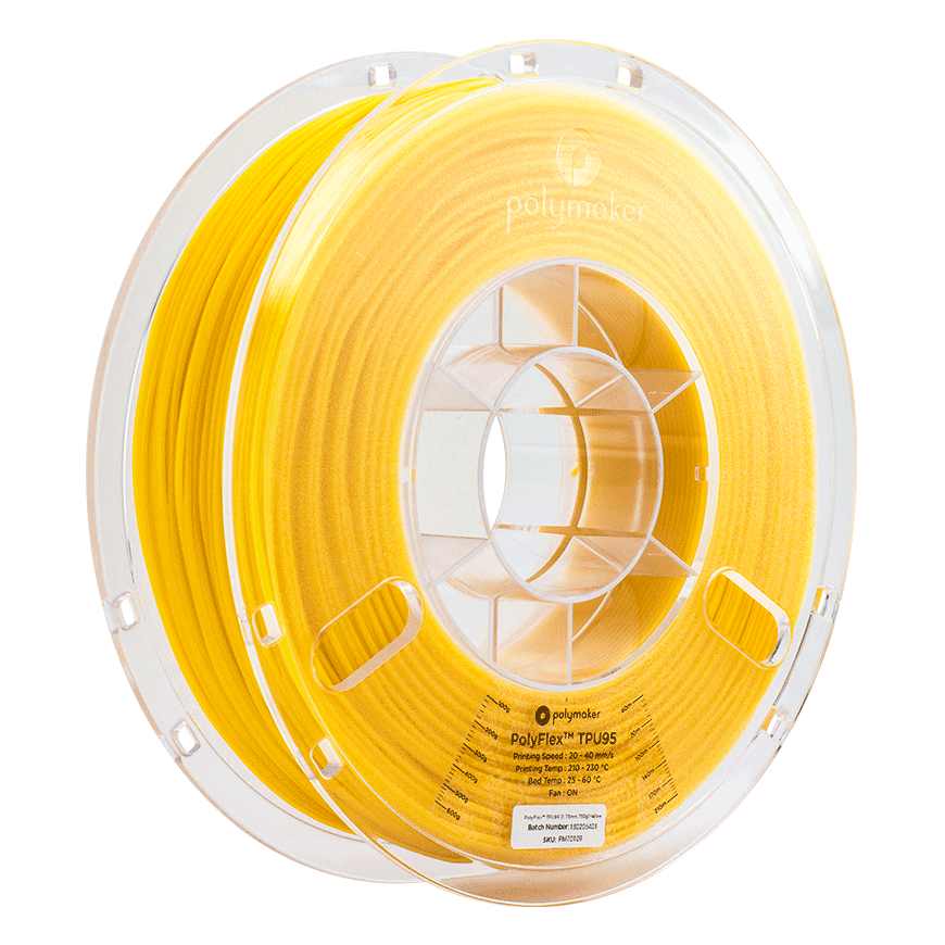 Polymaker PolyFlex TPU-95A - 0,75 kg - 1,75 mm - keltainen