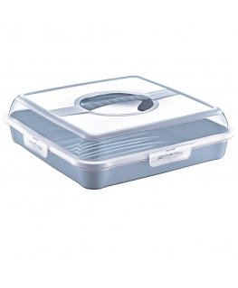 Lumarko Blue CAKE BOX PARTY-BUTLER 34.5x34.5x10.5cm NORDIC Blue (10664)