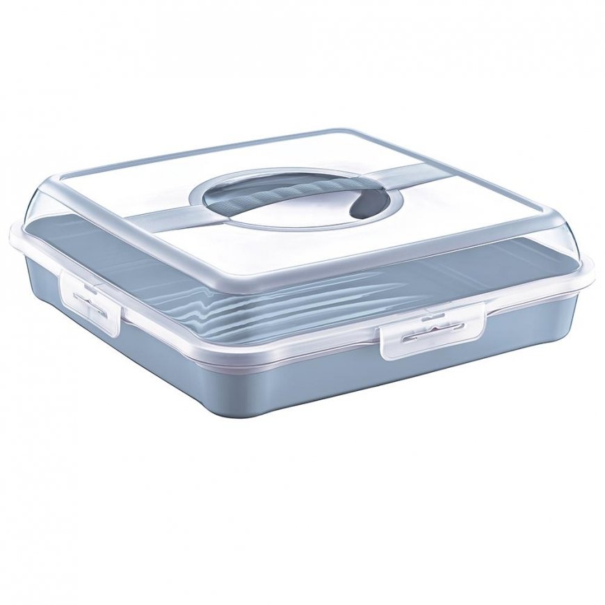 Lumarko Blue CAKE BOX PARTY-BUTLER 34.5x34.5x10.5cm NORDIC Blue (10664)