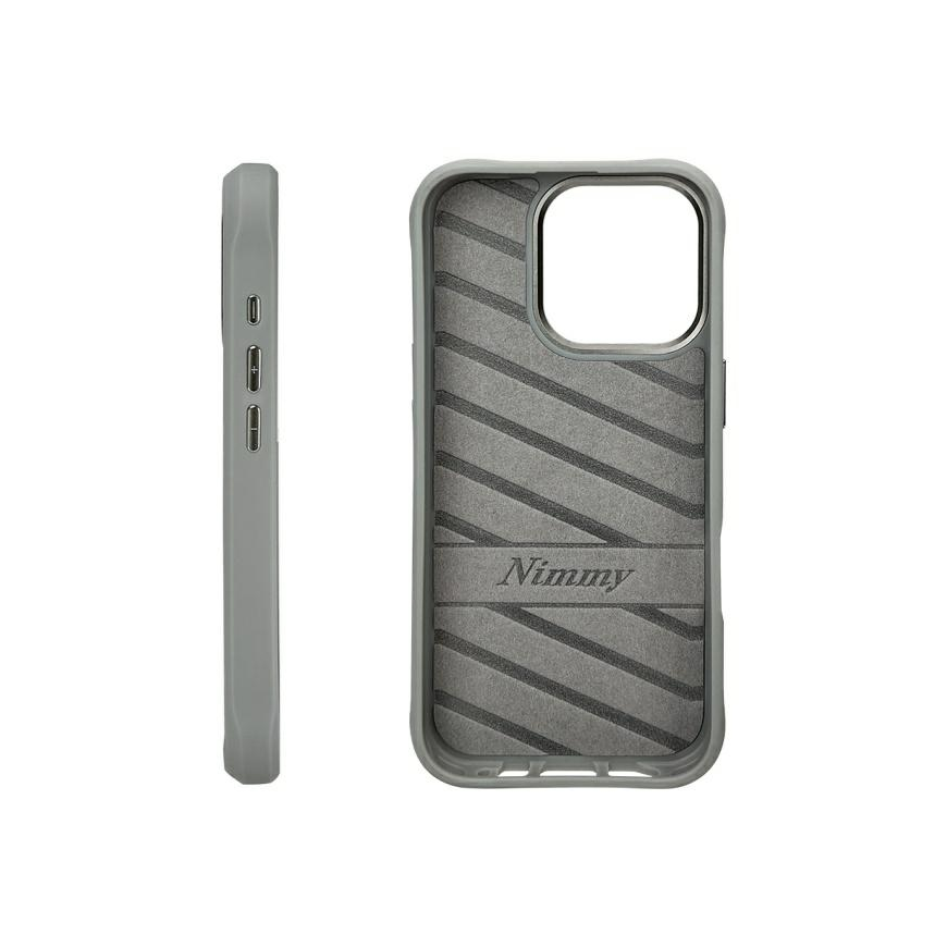 Nimmy Apple iPhone 16 Pro 6.3" dėklas telefonui pilkos spalvos Glasses Cool Cat – 2