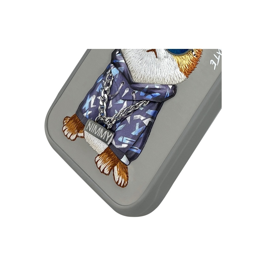 Nimmy Apple iPhone 16 Pro 6.3" phone case gray Glasses Cool Cat – 4