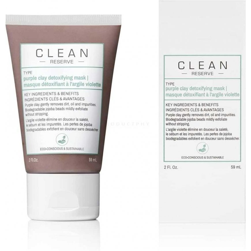 Clean, Reserve - Violet Clay, Detoxifying, Clay Mask, 59 ml – 2