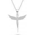 Brilio Silver Charming silver necklace Angel with zircons NCL132W Brilio Silver Charming silver necklace Angel with zircons NCL132W