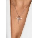 Brilio Silver Charming silver necklace Angel with zircons NCL132W Brilio Silver Charming silver necklace Angel with zircons NCL132W