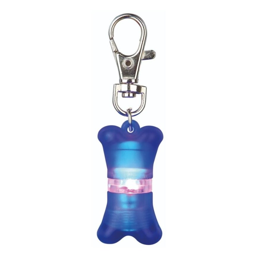Reflective charm : Trixie Flasher for dogs, 2×4cm, blue