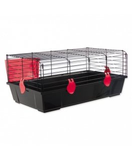 Rabbit cage : Small Animal Michal, 100*55*39 cm, black|red