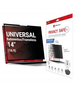 Displex PRIVACY SAFE removable 2-way privacy filter for Laptop/ Notebook (randlos/frameless) 14'' (16:9)