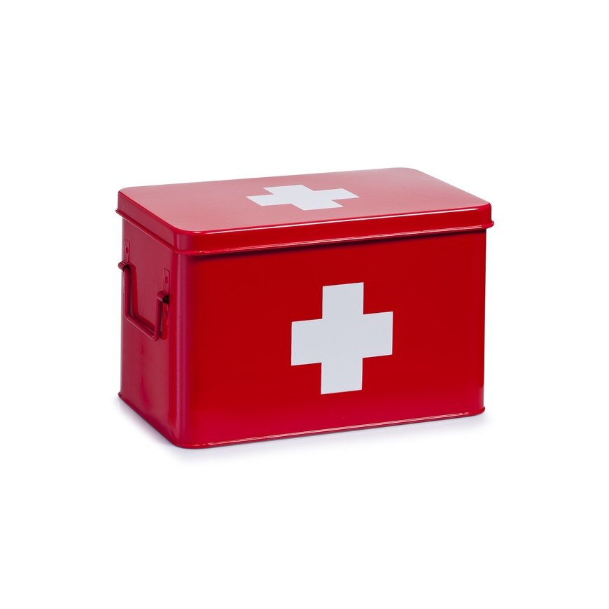 Zeller Present 18116 storage box Rectangular Metal Red, White