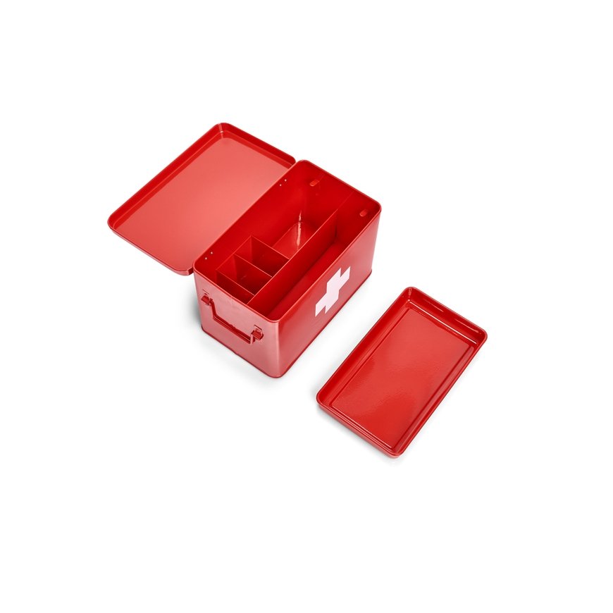 Zeller Present 18116 storage box Rectangular Metal Red, White – 2