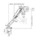 Techly ICA-LCD 514 monitora stiprinājums un statīvs 68,6 cm (27") Galds Melns