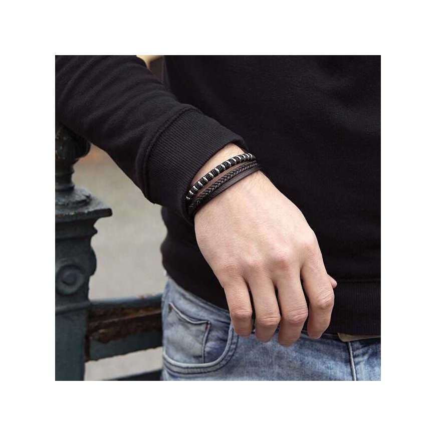 Troli Modern Men's Leather Bracelet Leather – 2