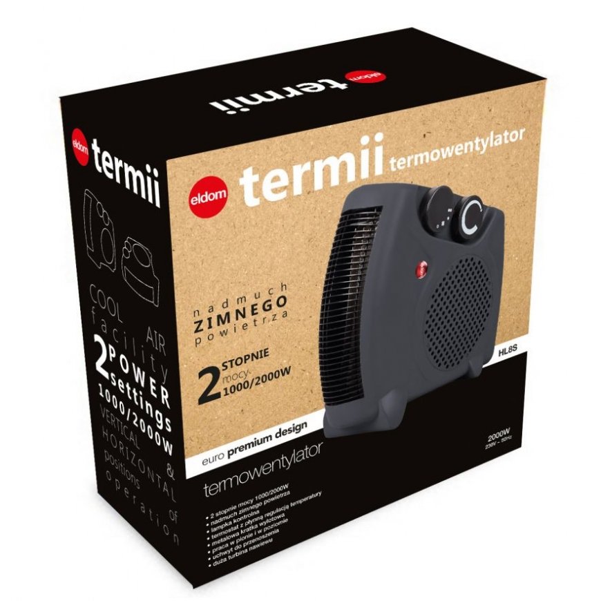 ELDOM HL8S Hoonesisene Hall 2000 W Elektriline soojapuhur – 3