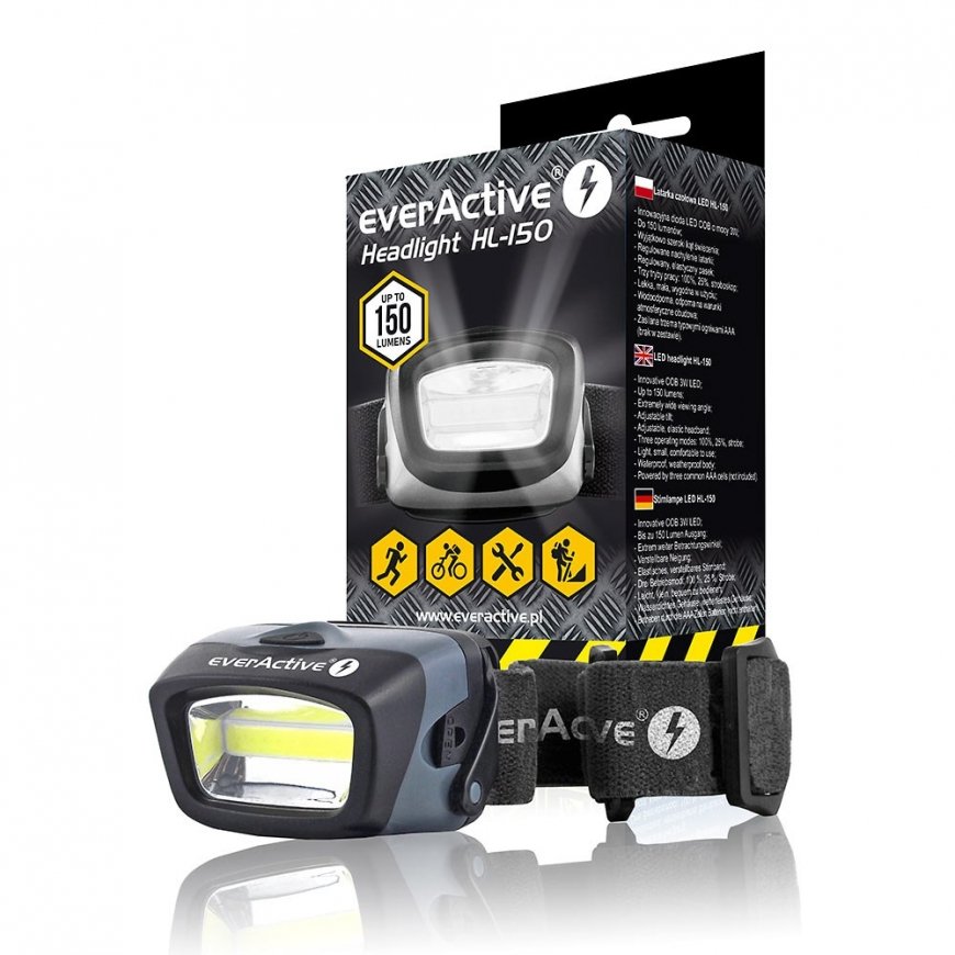 Everactive HL150 kabatas baterija Melns Pieres