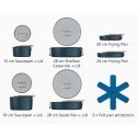 Joseph Joseph Space Folding Handle Ceramic Non-stick 6-piece Blue Cookware Set Joseph Joseph Space Folding Handle Ceramic Non-stick 6-piece Blue Cookware Set