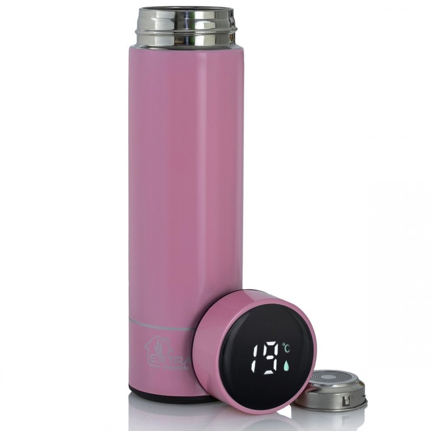 Extralink MUG-SMART500 PINK kelioninis puodelis 500 ml Rožinė Nerūdijančiojo plieno